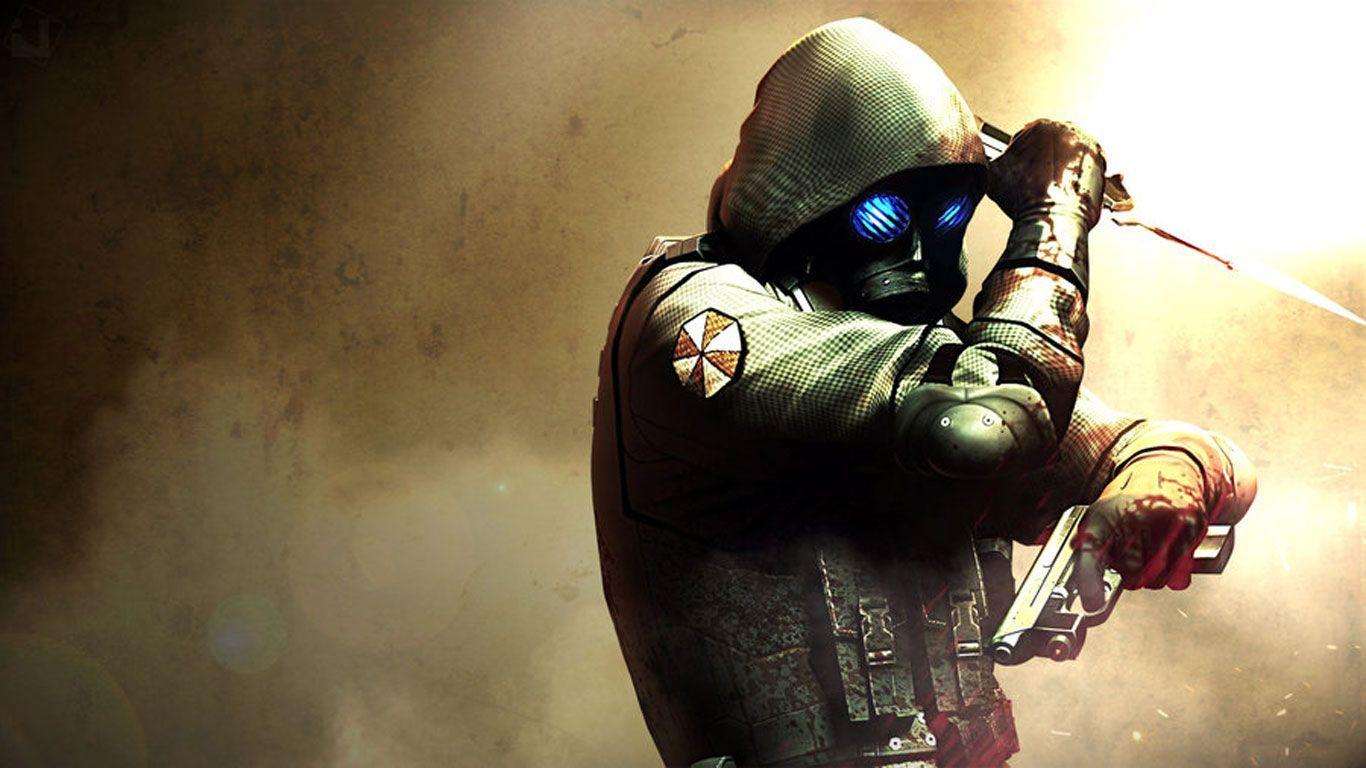 1366x768 cool gas mask wallpaper