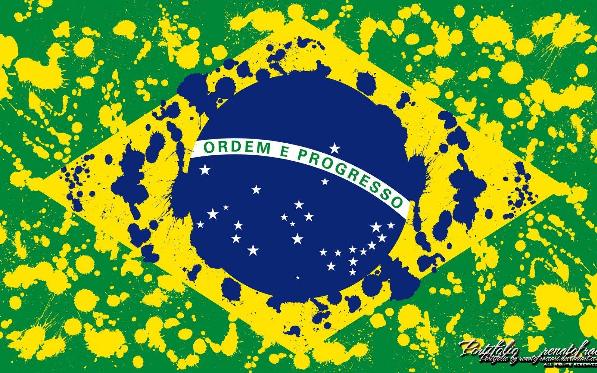 1920x1200 HD Brazil Flag Wallpaper