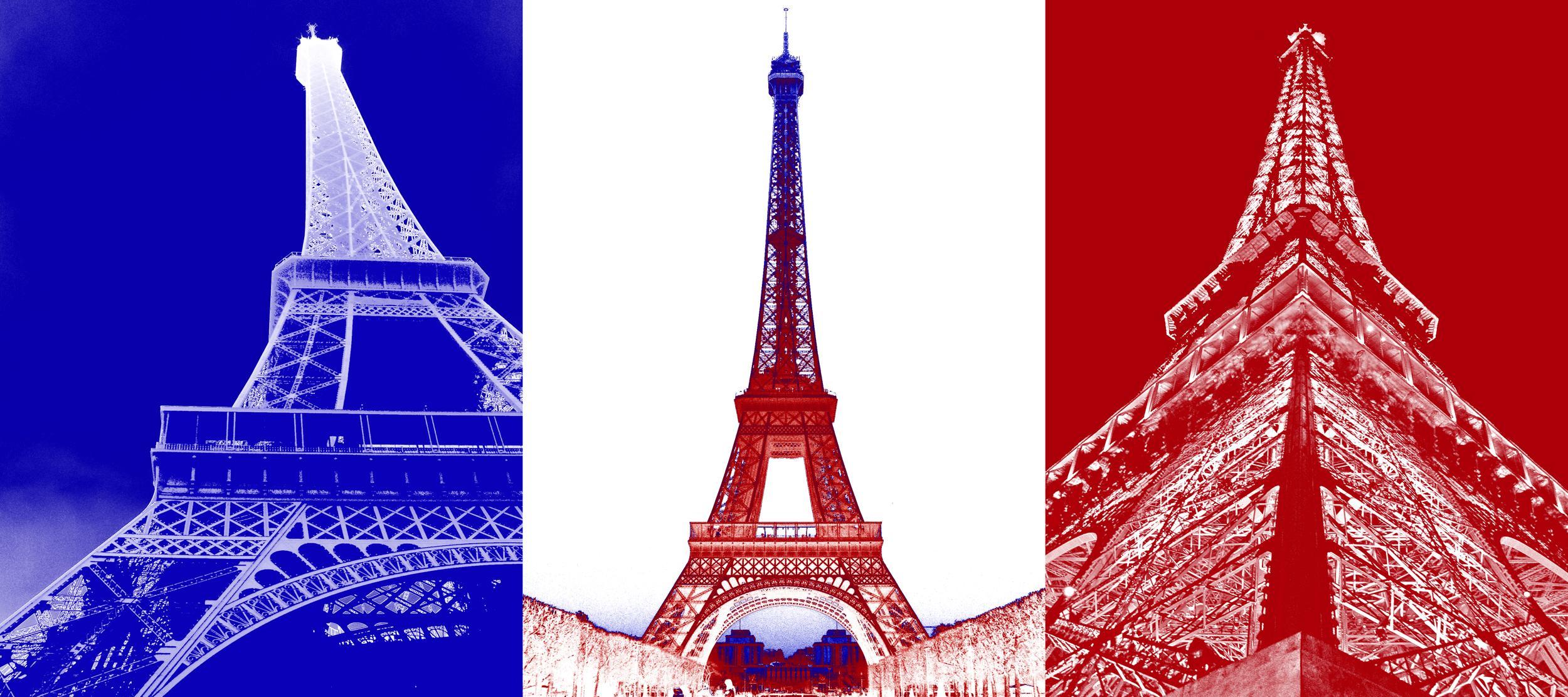 2500x1111 French Flag HD Background