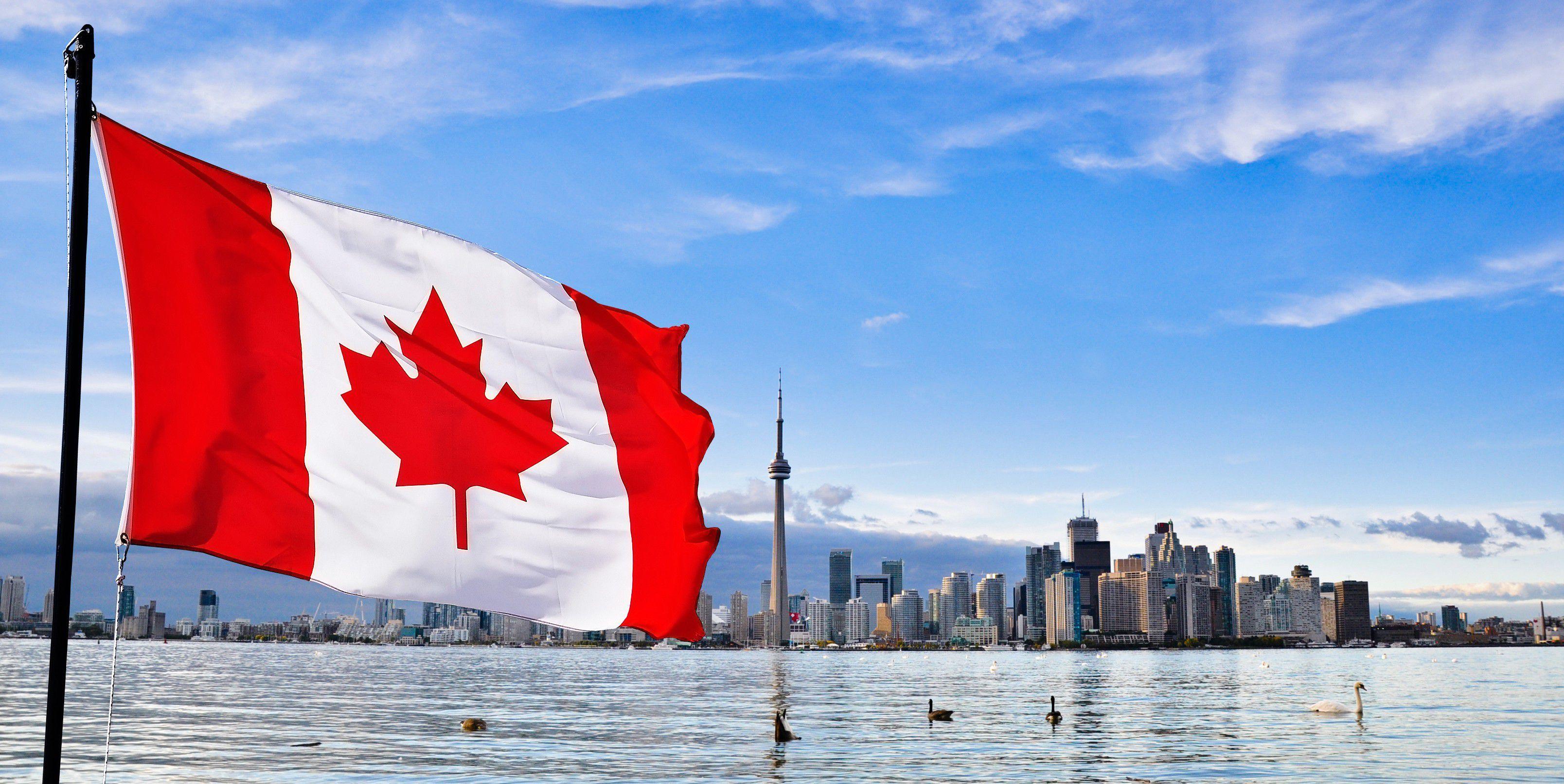 3216x1614 Canada Flags Wallpaper Desktop Background