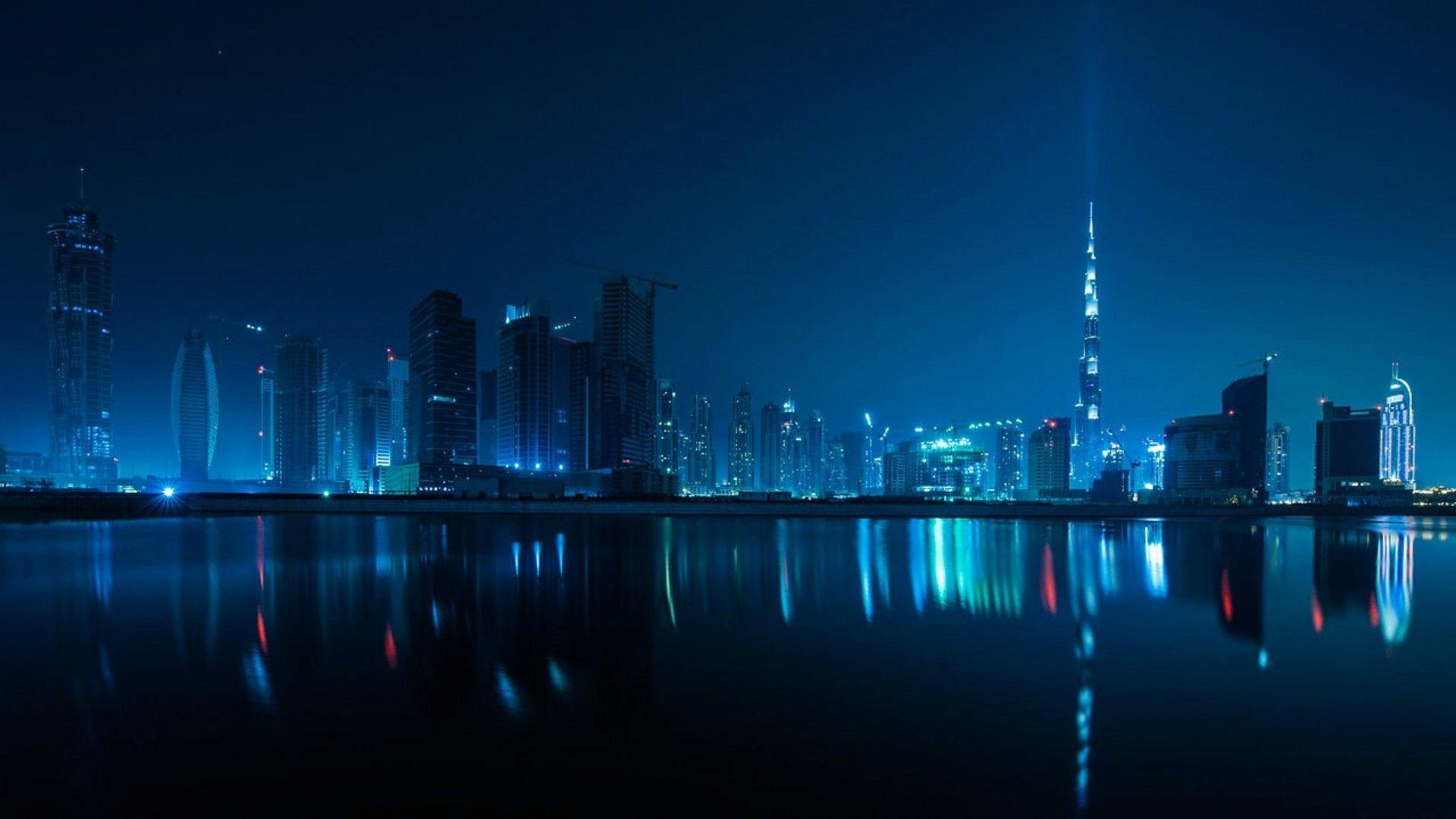 1920x1080 Dubai Night Skyline Wallpaperdubai Skyline At Night—–photo