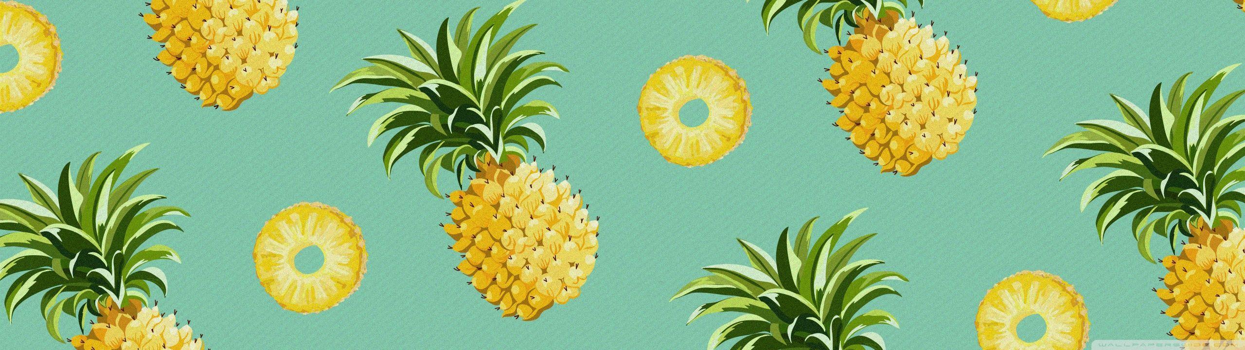2560x720 Pineapples ❤ 4K HD Desktop Wallpaper for 4K Ultra HD TV