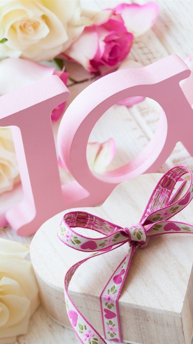 750x1334 Pink love, flowers, roses, Valentine's Day 750x1334 iPhone 8