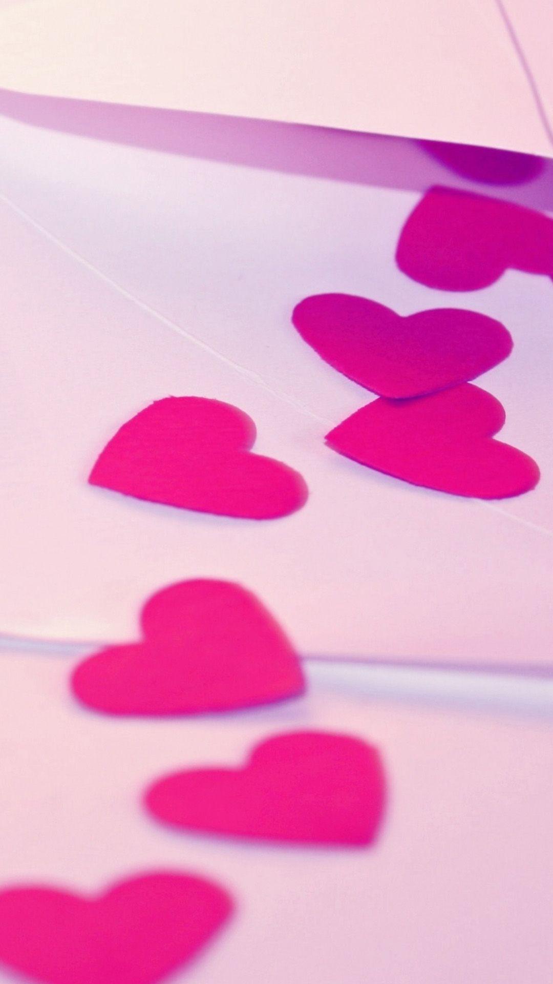 1080x1920 Pink Hearts Valentine Android wallpaper HD wallpaper