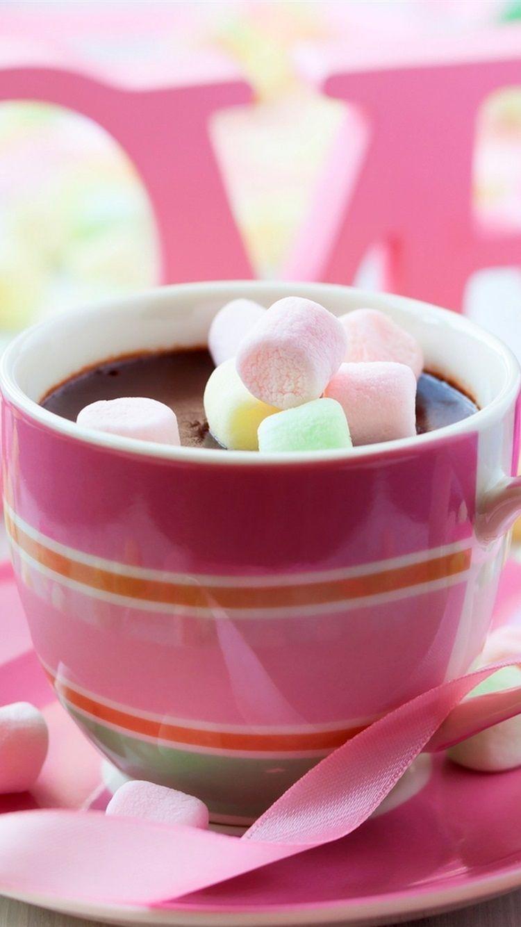 750x1334 Wallpaper Chocolate drink, pink style, cotton candy, rose, love, Valentine's Day 2880x1800 HD Picture, Image