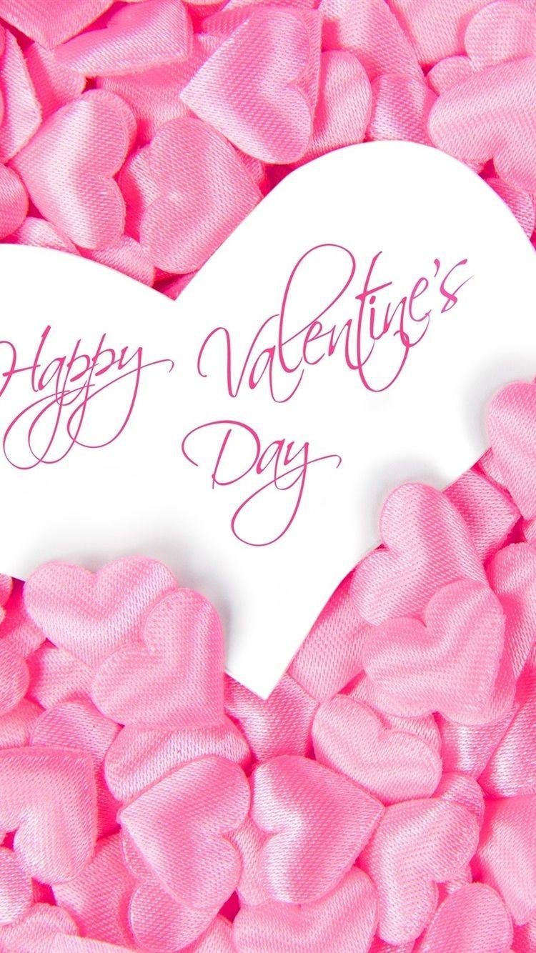 750x1334 Happy Valentine's Day, many pink love hearts 750x1334 iPhone
