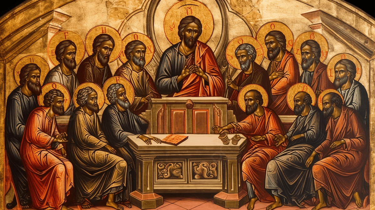 1200x673 Jesus With His Disciples Sitting In An