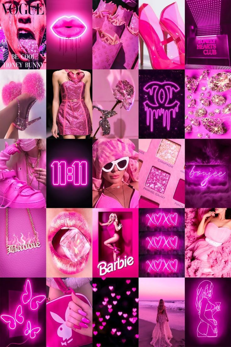 Hot Pink Collage Wallpapers - Top Free Hot Pink Collage Backgrounds ...