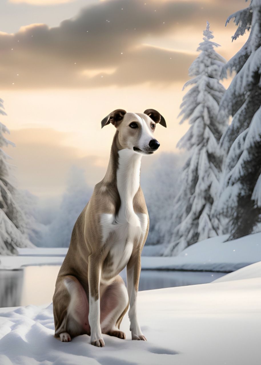 914x1280 Download Whippet, Greyhound, Winter