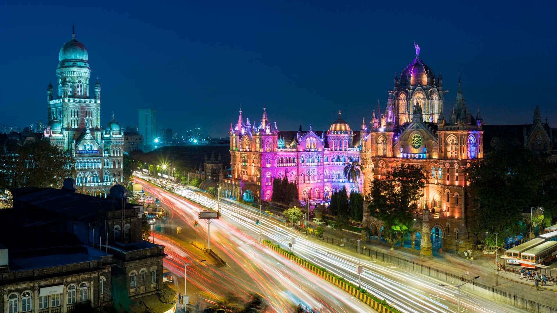 1920x1080 Majestic Mumbai Skyline at Dusk
