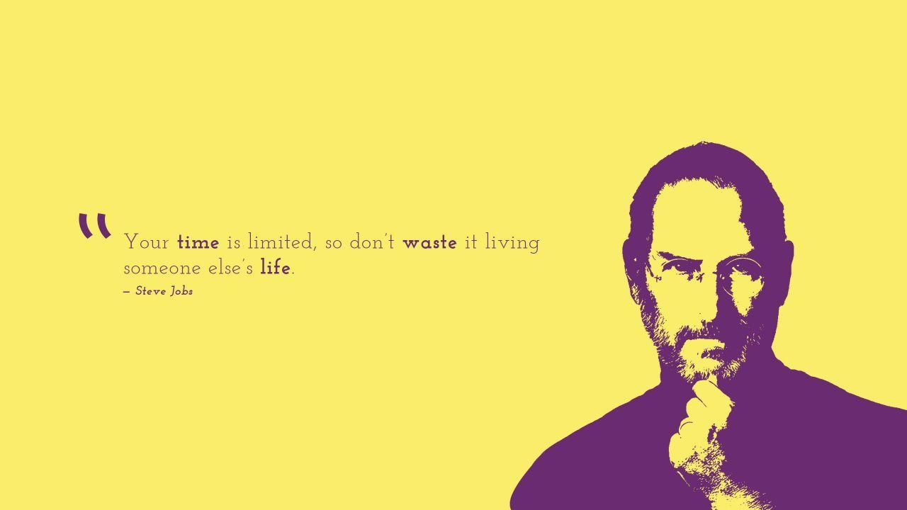1280x720 Wallpaper Time is limited, Don't waste, Steve Jobs, Popular