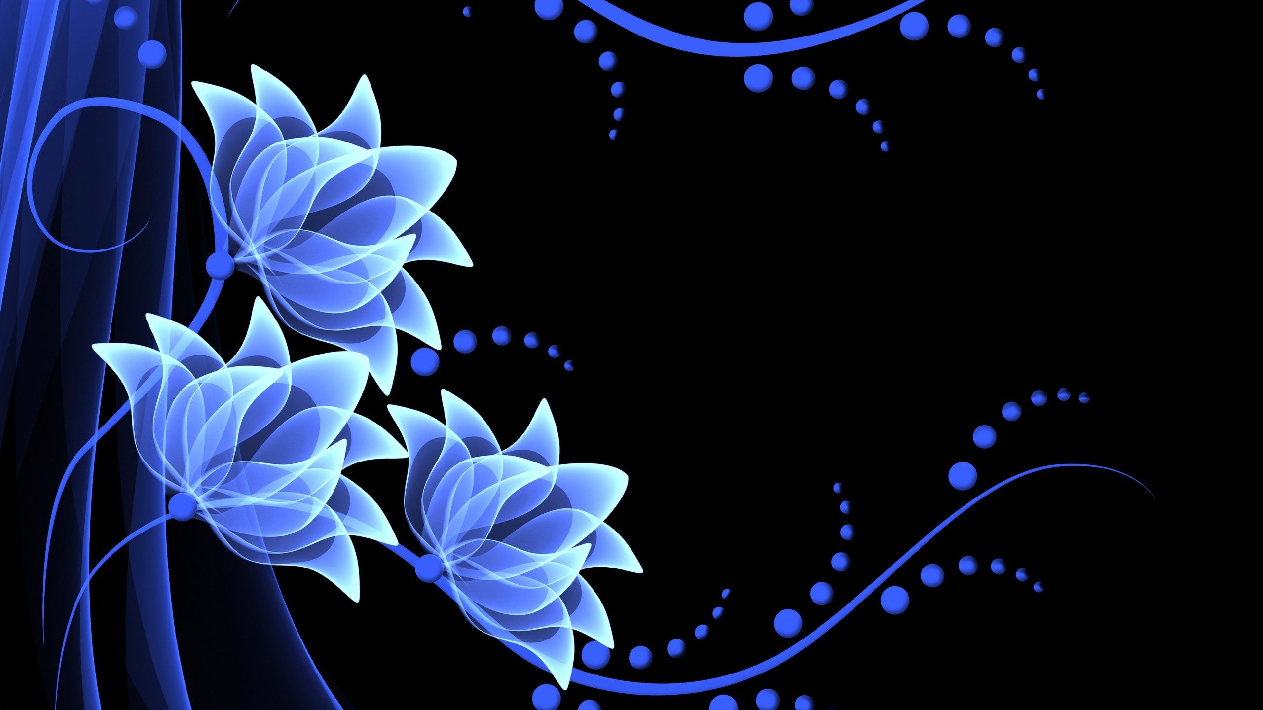 2560x1440 Neon Flower 2560x1440 HDTV Wallpaper