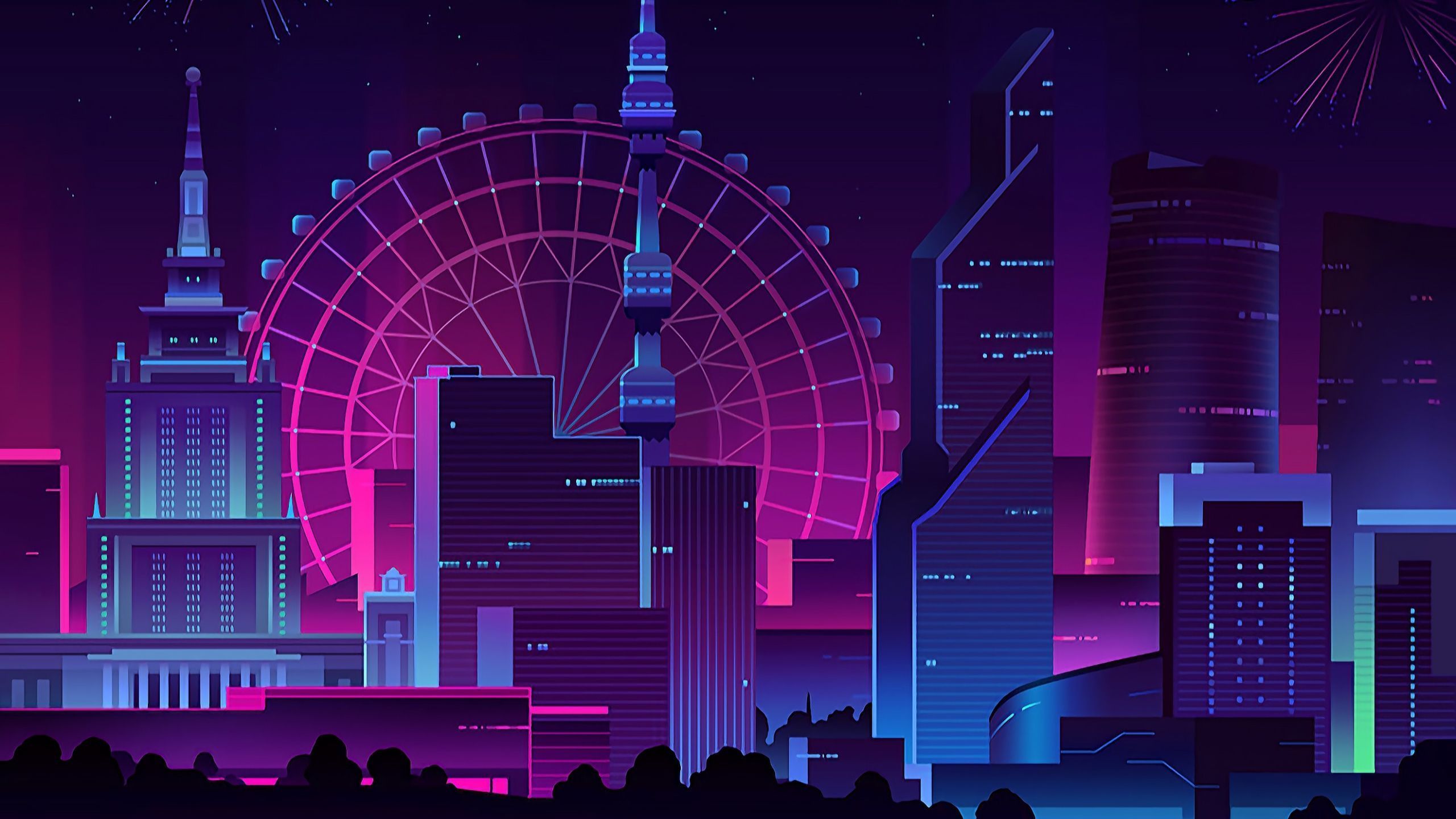 2560x1440 Neon City wallpaper in 2560x1440 resolution