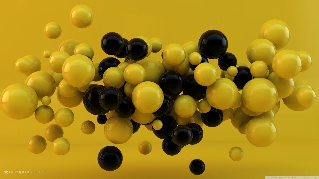 1280x720 Yellow Black Wallpaper