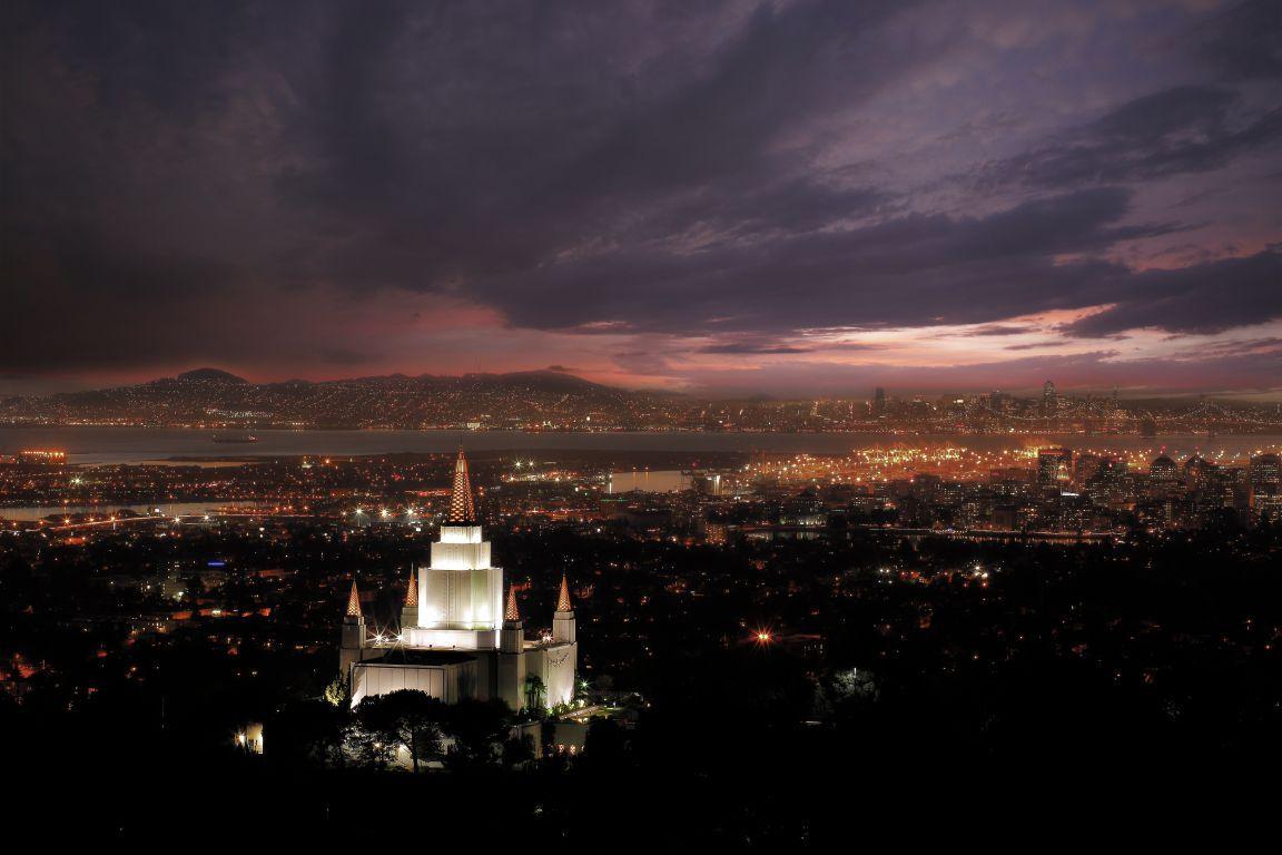 1152x768 Free download Oakland California LDS Mormon Temple Photograph