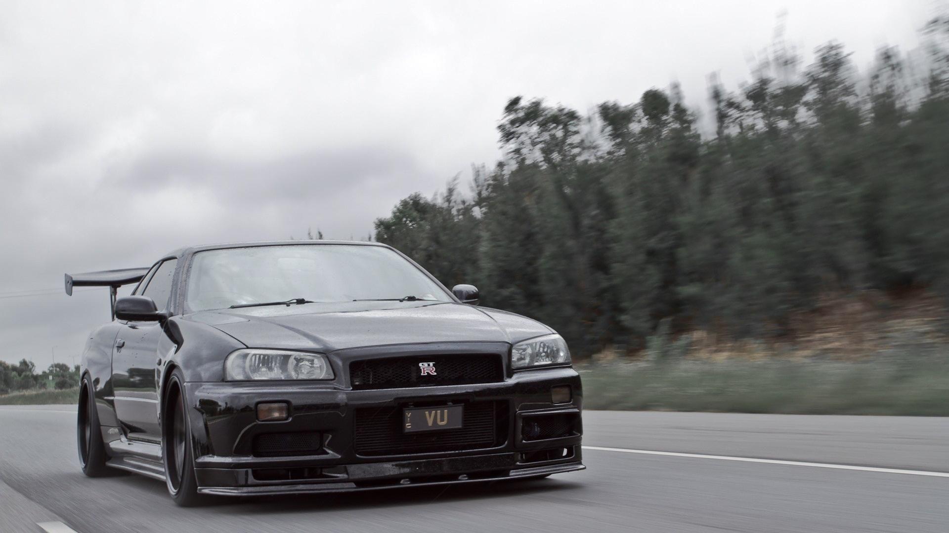 Skyline r34 GTR черный