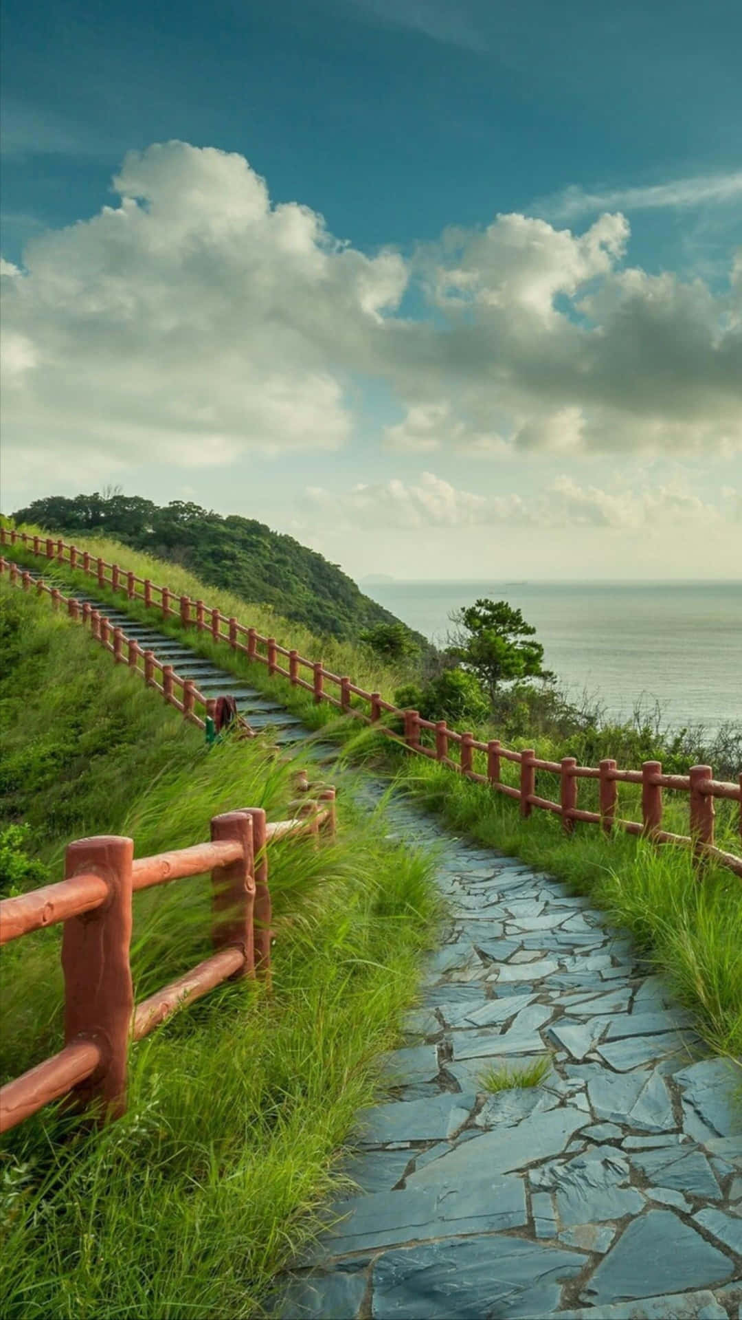 1080x1920 Download Portrait Photography Nature Mountain Stairs Wallpaper
