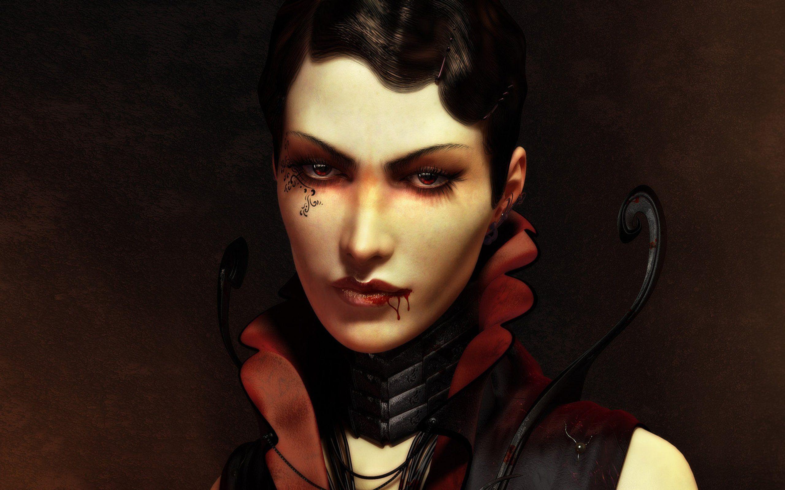 2560x1600 Fantasy, Artwork, Art, Dark, Vampire, Gothic, Girl