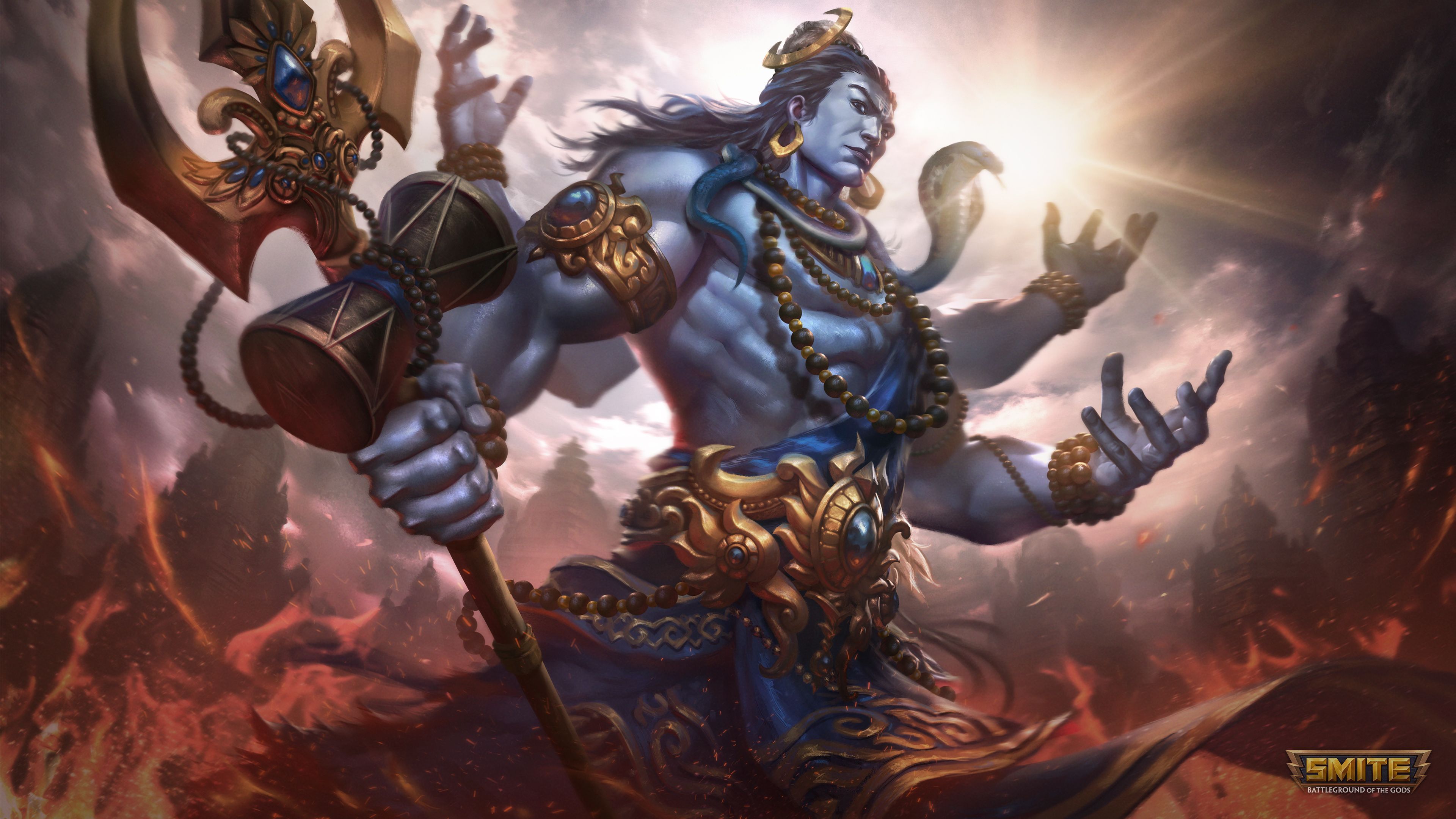 3840x2160 Download Shiva (Smite) Video Game Smite Shiva 4k Ultra HD Wallpaperx2160