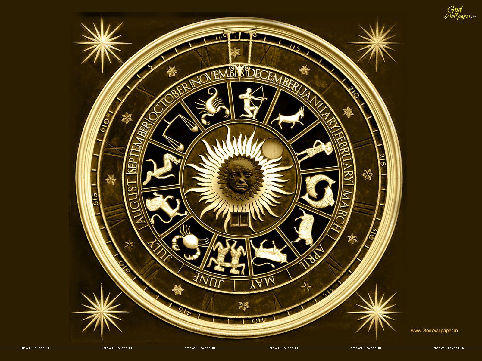 Astrology frame desktop wallpaper, gold | Premium Vector - rawpixel