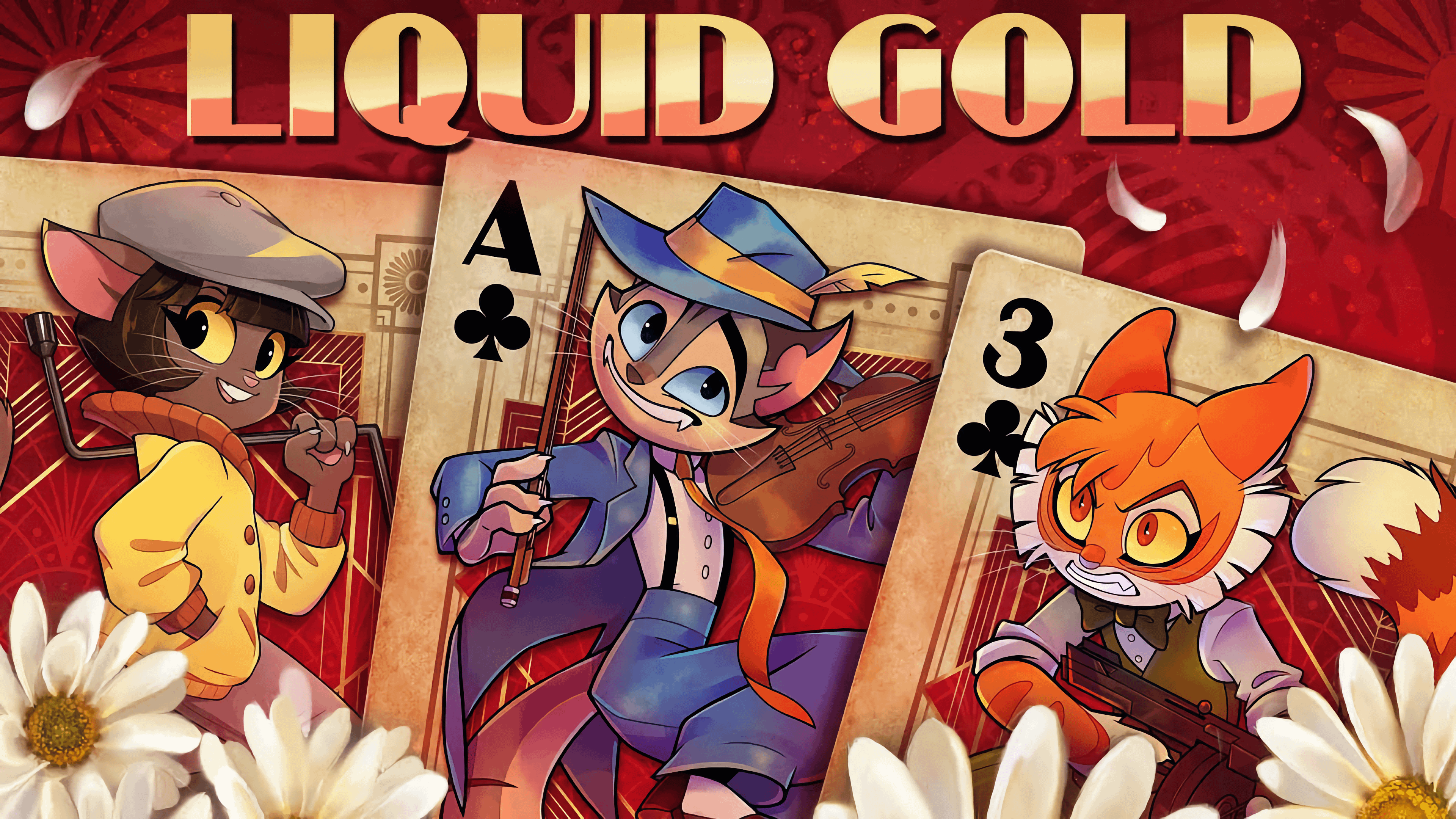 3840x2160 Liquid Gold poster