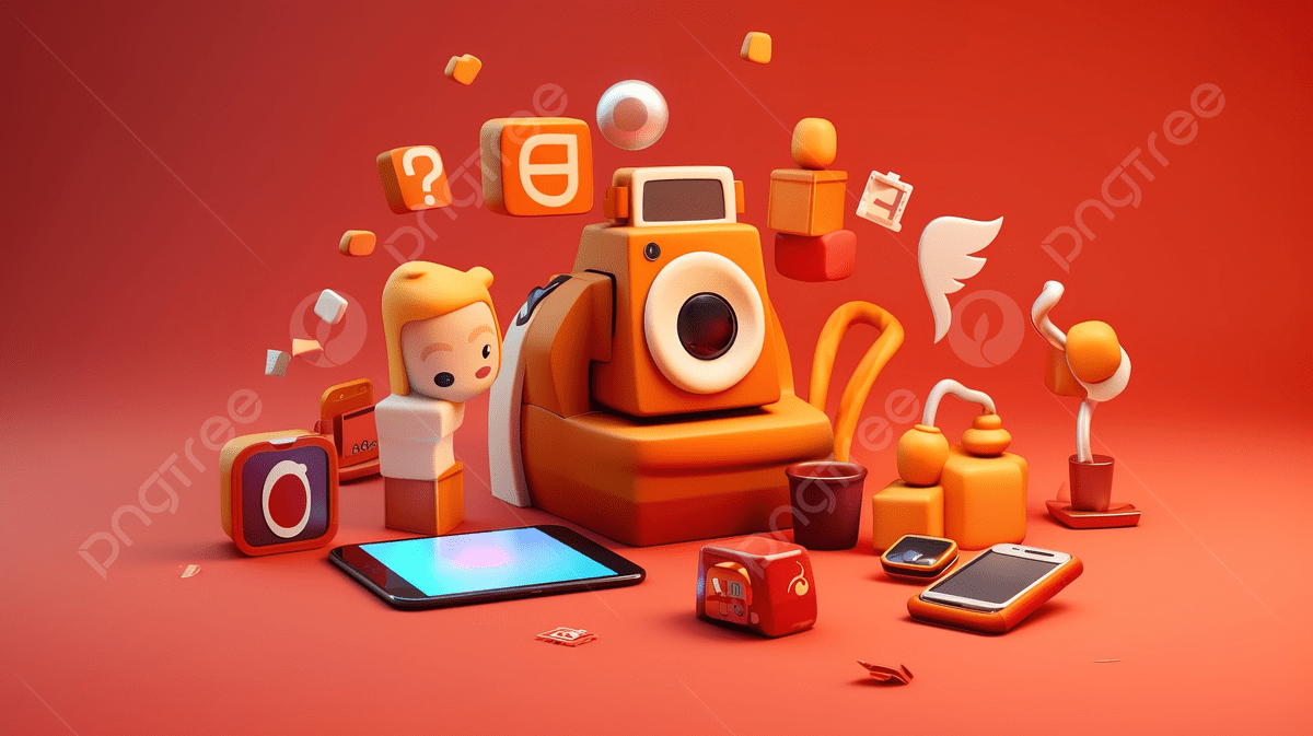 1200x673 Illustrated 3D Render Of A Cute Social