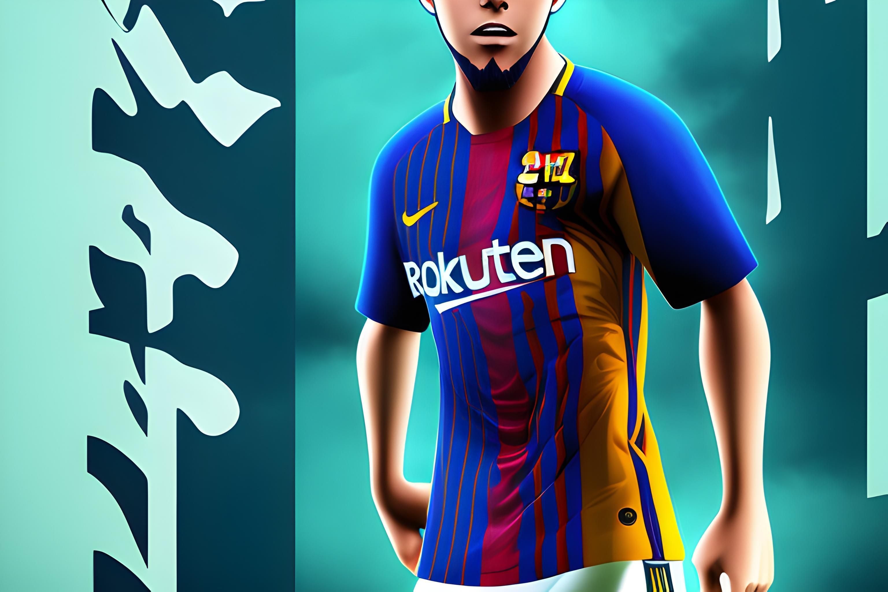3072x2048 Anime Soccer Games FCBarcelona