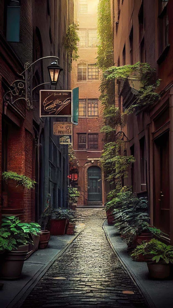 736x1308 Retro Street IPhone Wallpaper HD