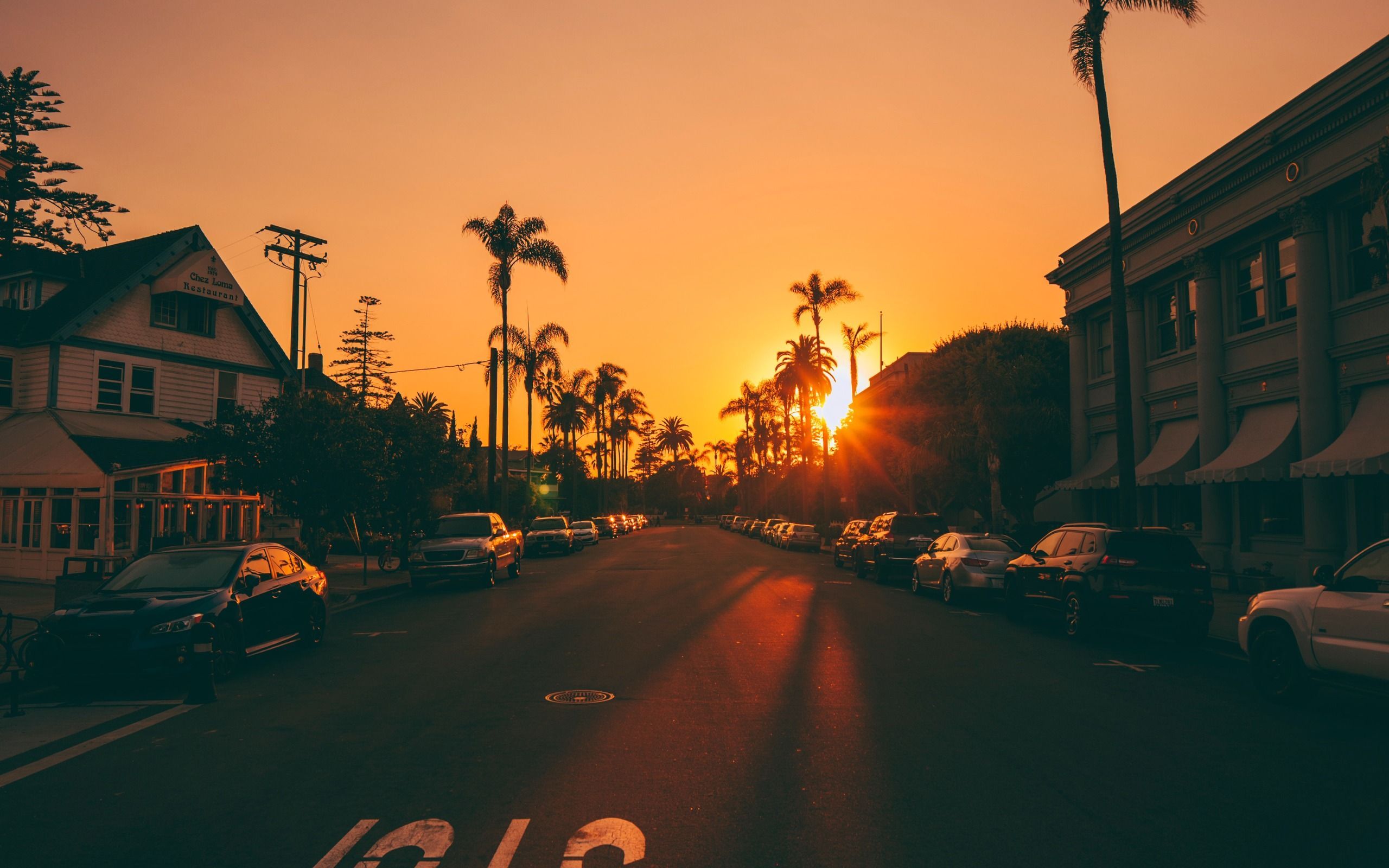 2560x1600 Street Sunset