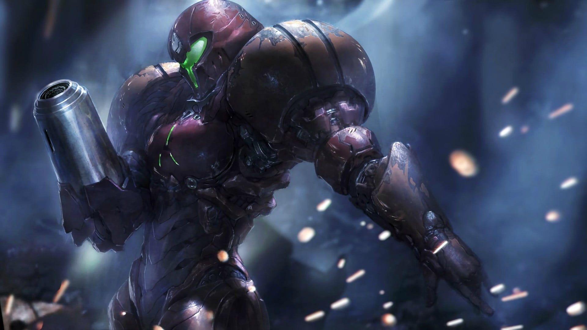 1920x1080 Robot illustration, video games, Metroid, Samus Aran HD