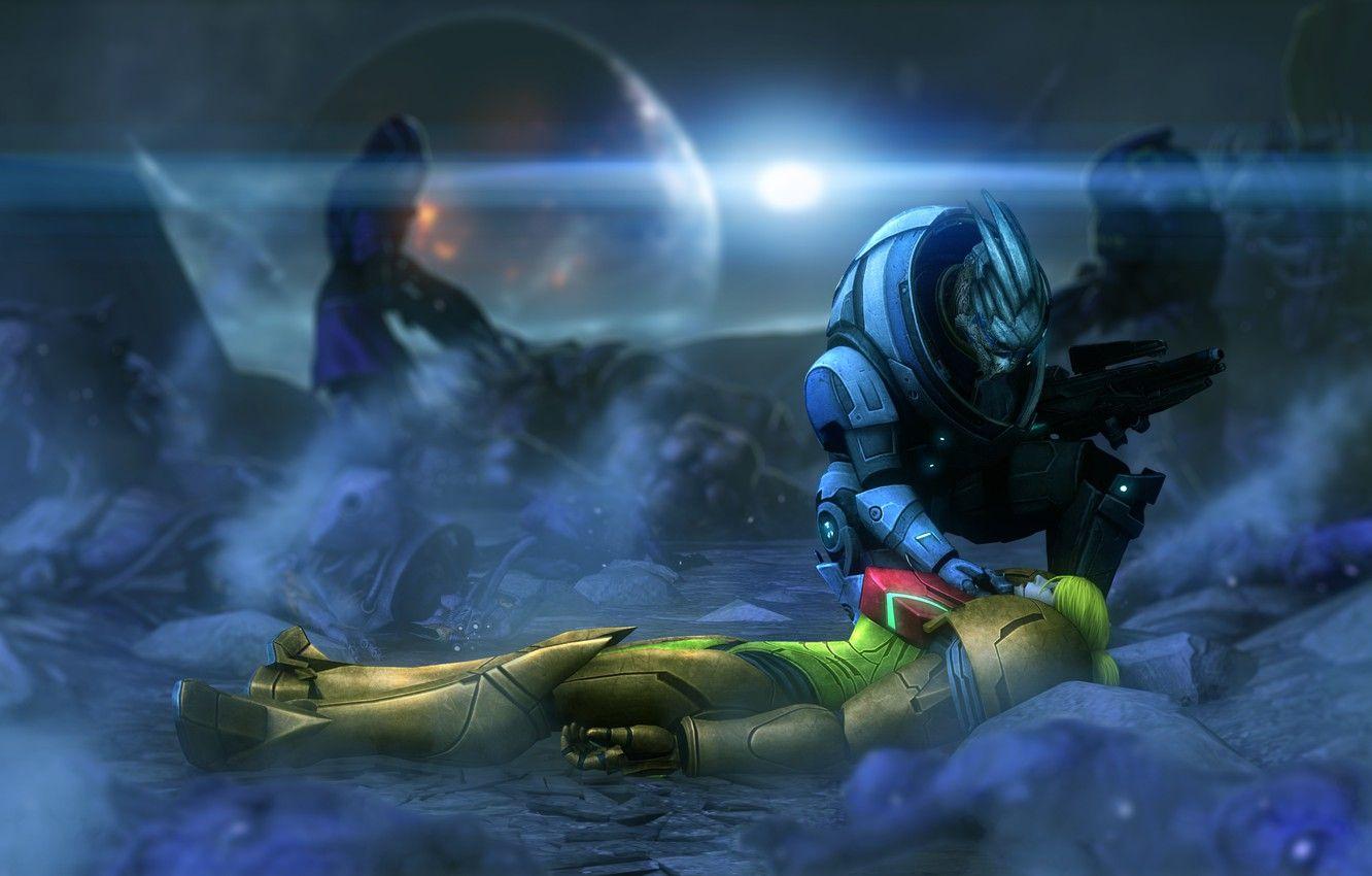 1332x850 Wallpaper mass effect, Garrus Vakarian, samus aran, zero