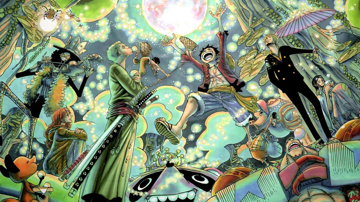 1366x768 One Piece Art Wallpaper