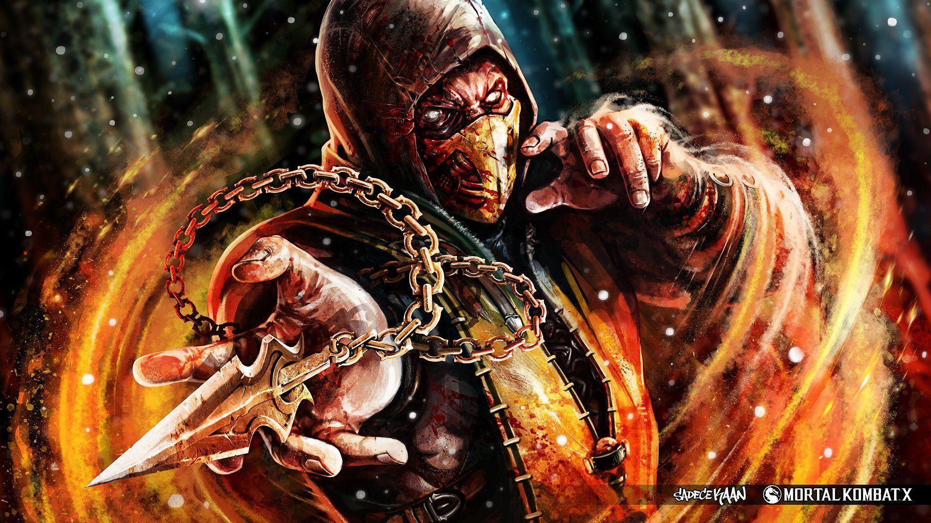 Mortal Kombat Scorpion Cool Art Wallpaper HD Games 4K Wallpapers Images  Photos and Background  Wallpapers Den