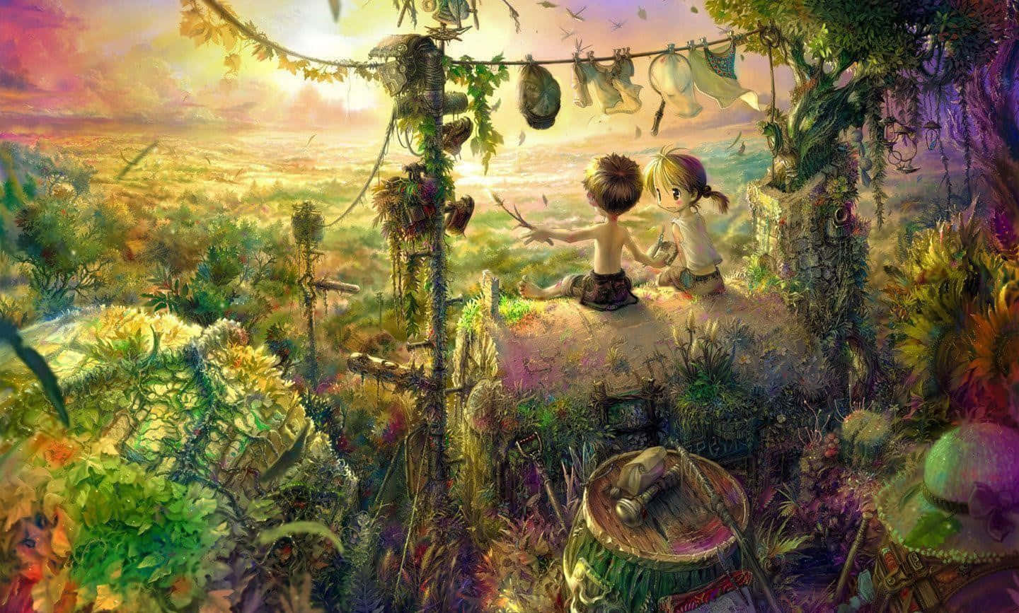 1440x867 Mystical Psychedelic Forest Wallpaper
