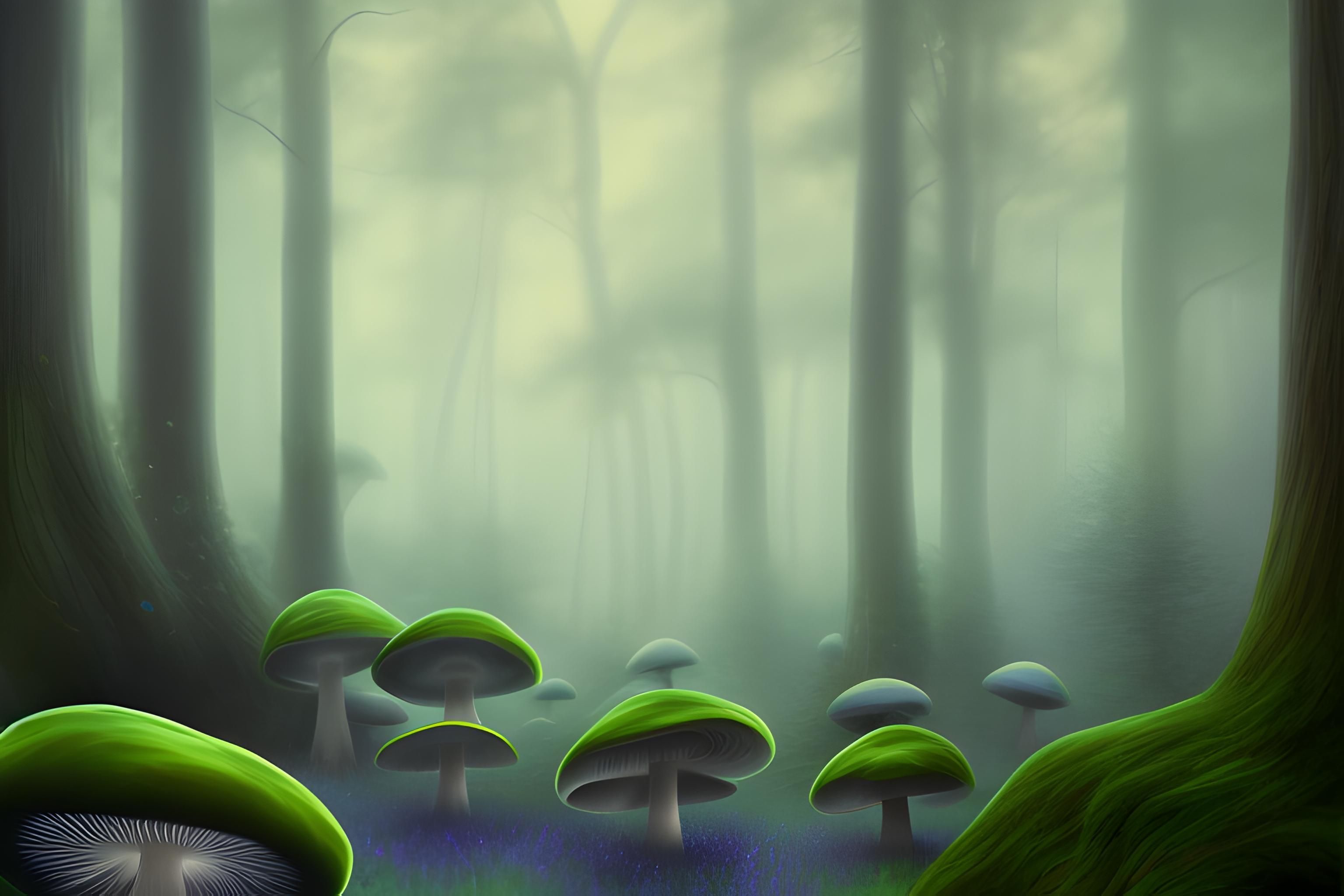 3072x2048 mushrooms, pyschedelic, trippy, forest