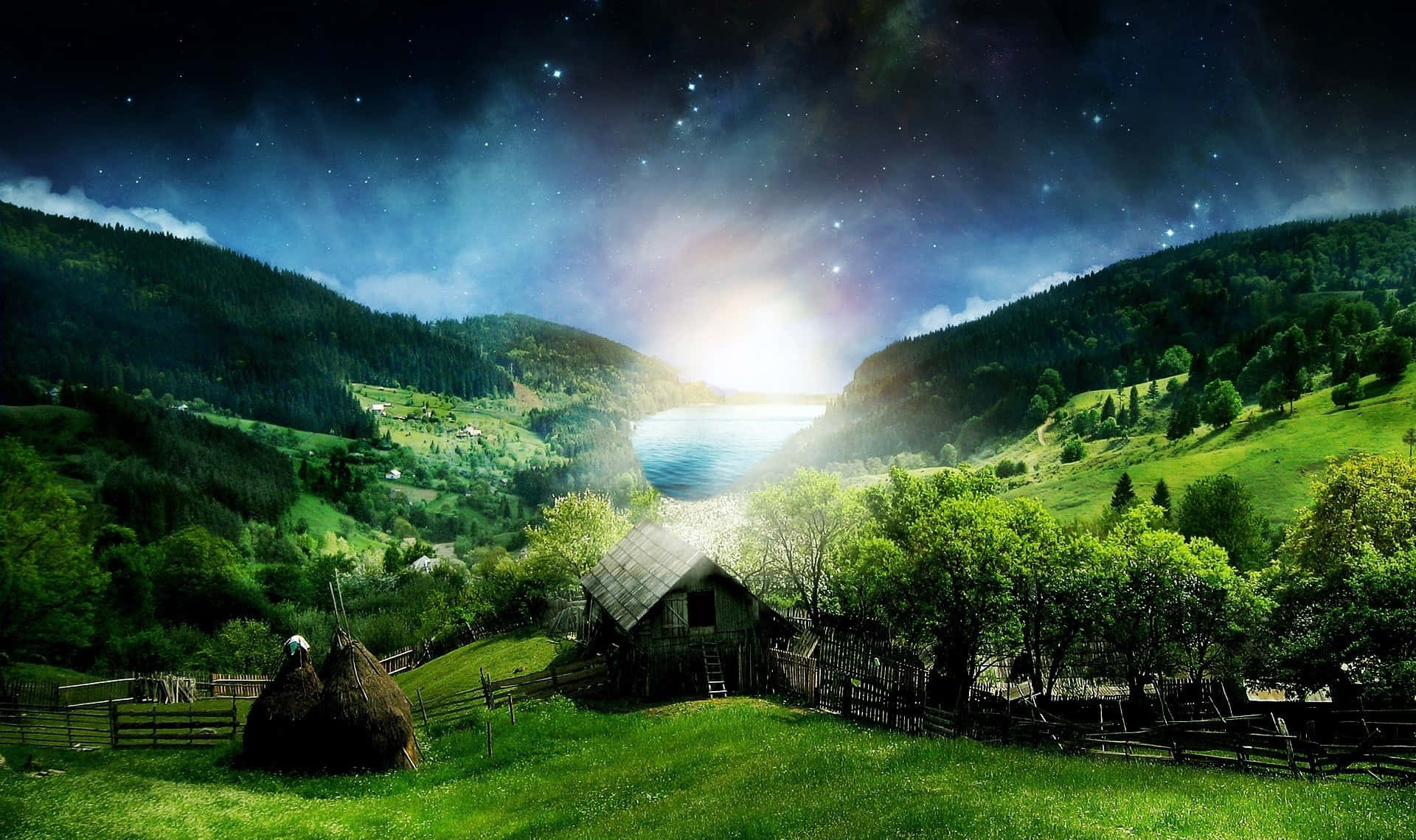 1920x1139 Trippy Nature Wallpaper