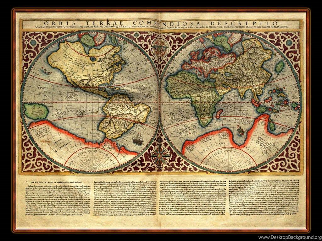 1024x768 Map Wallpaper Illuminated Manuscript Atlas Of Maps