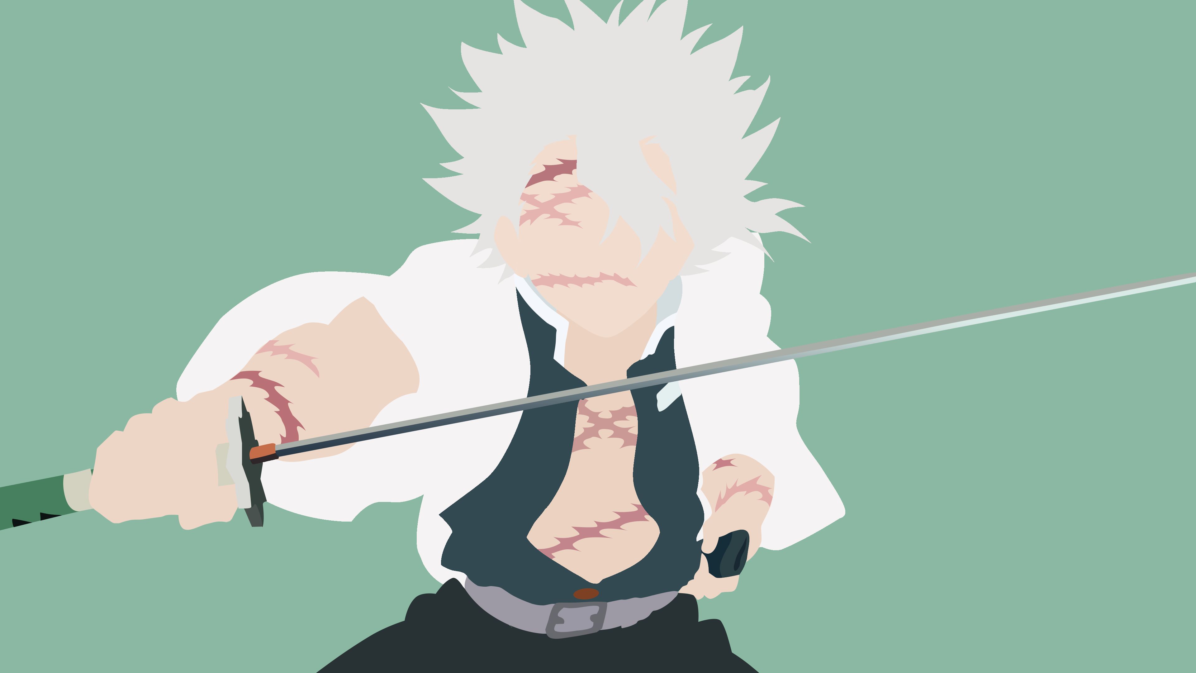 3840x2160 HD desktop wallpaper: Anime, Minimalist