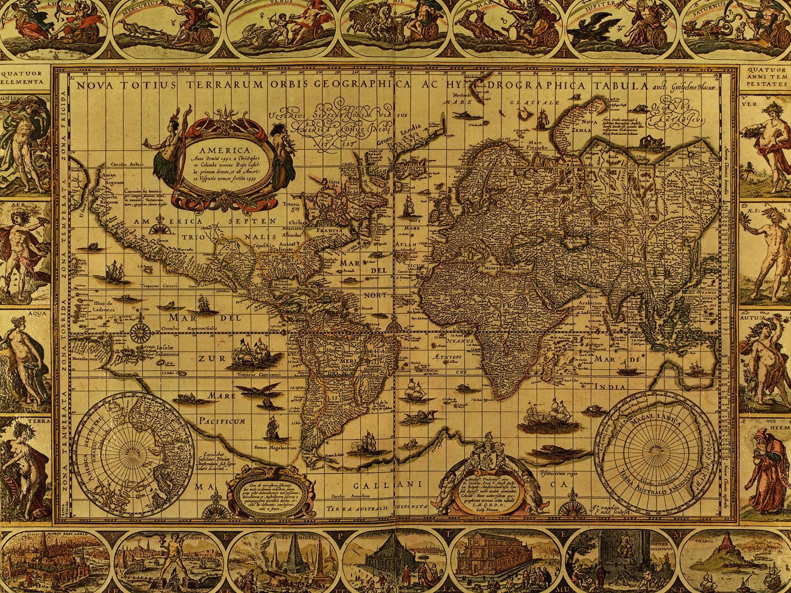1600x1200 Ancient Map Wallpaper