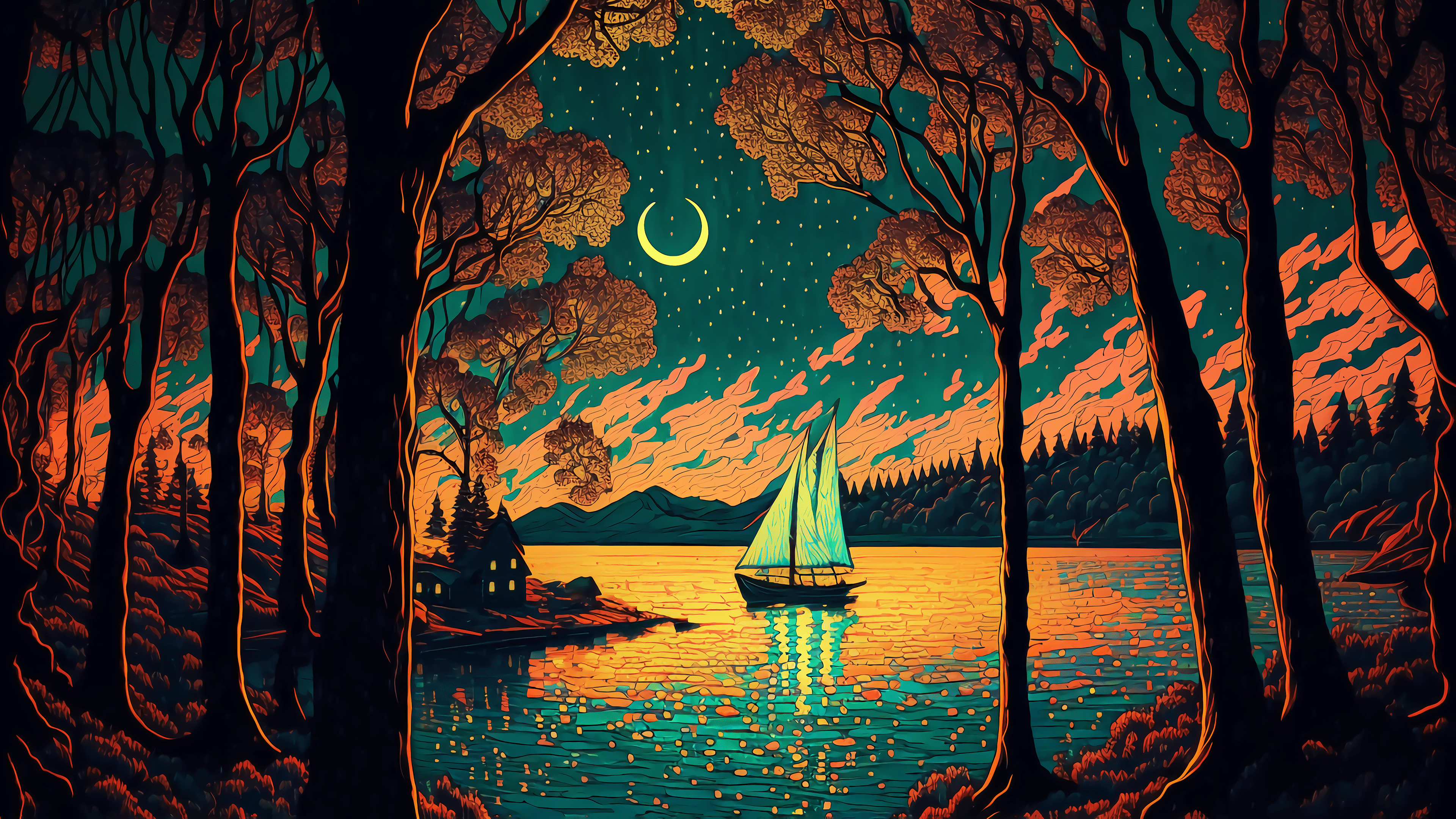 3840x2160 AI Generated Mid Journey Wallpaper 4K