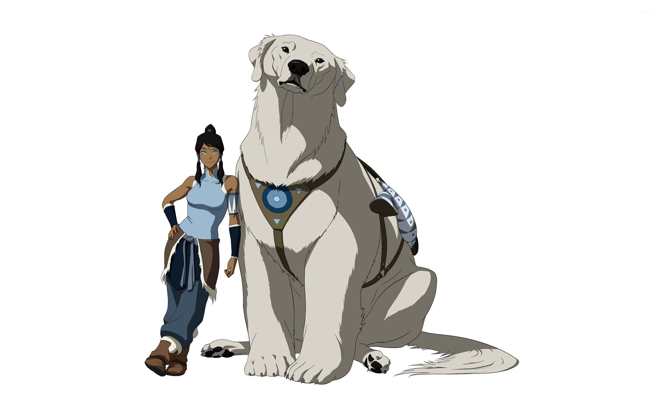 2560x1600 Korra and Naga wallpaper wallpaper