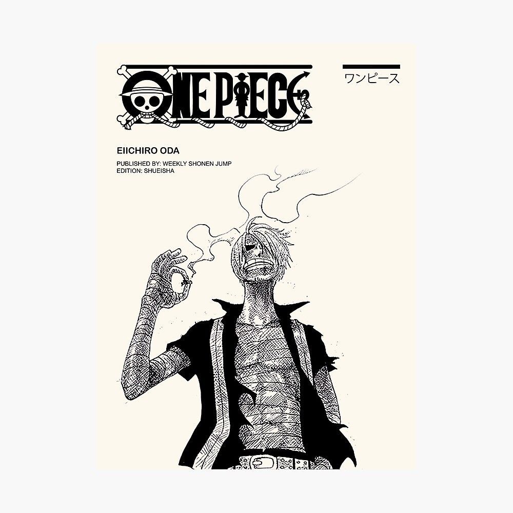1000x1000 One Piece Poster manga style