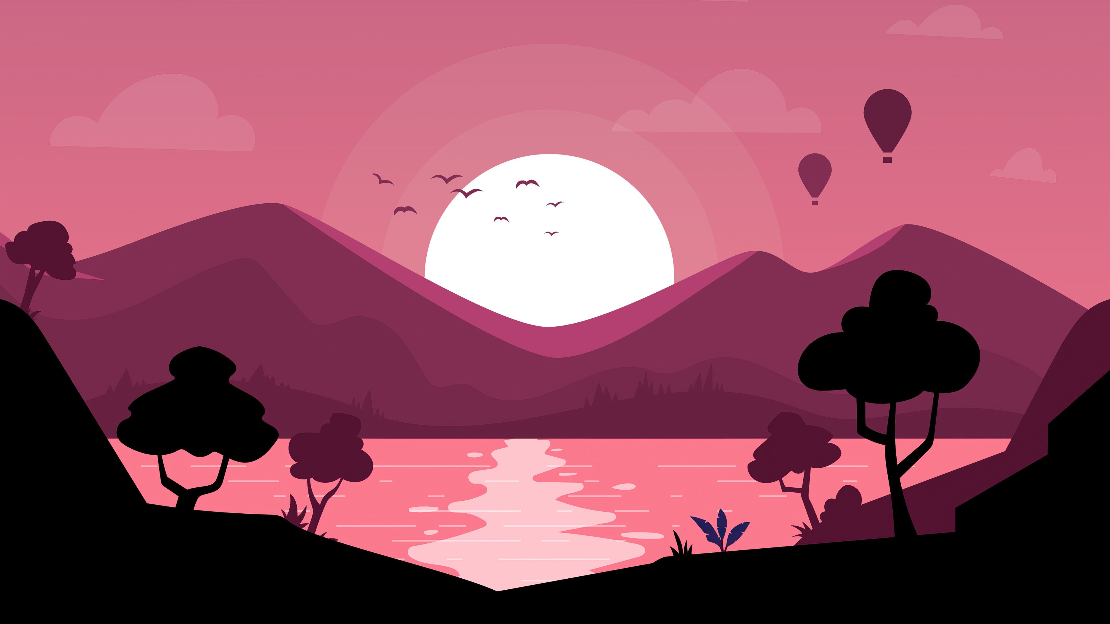 3840x2160 Artistic Sunrise 4k Ultra HD Wallpaper