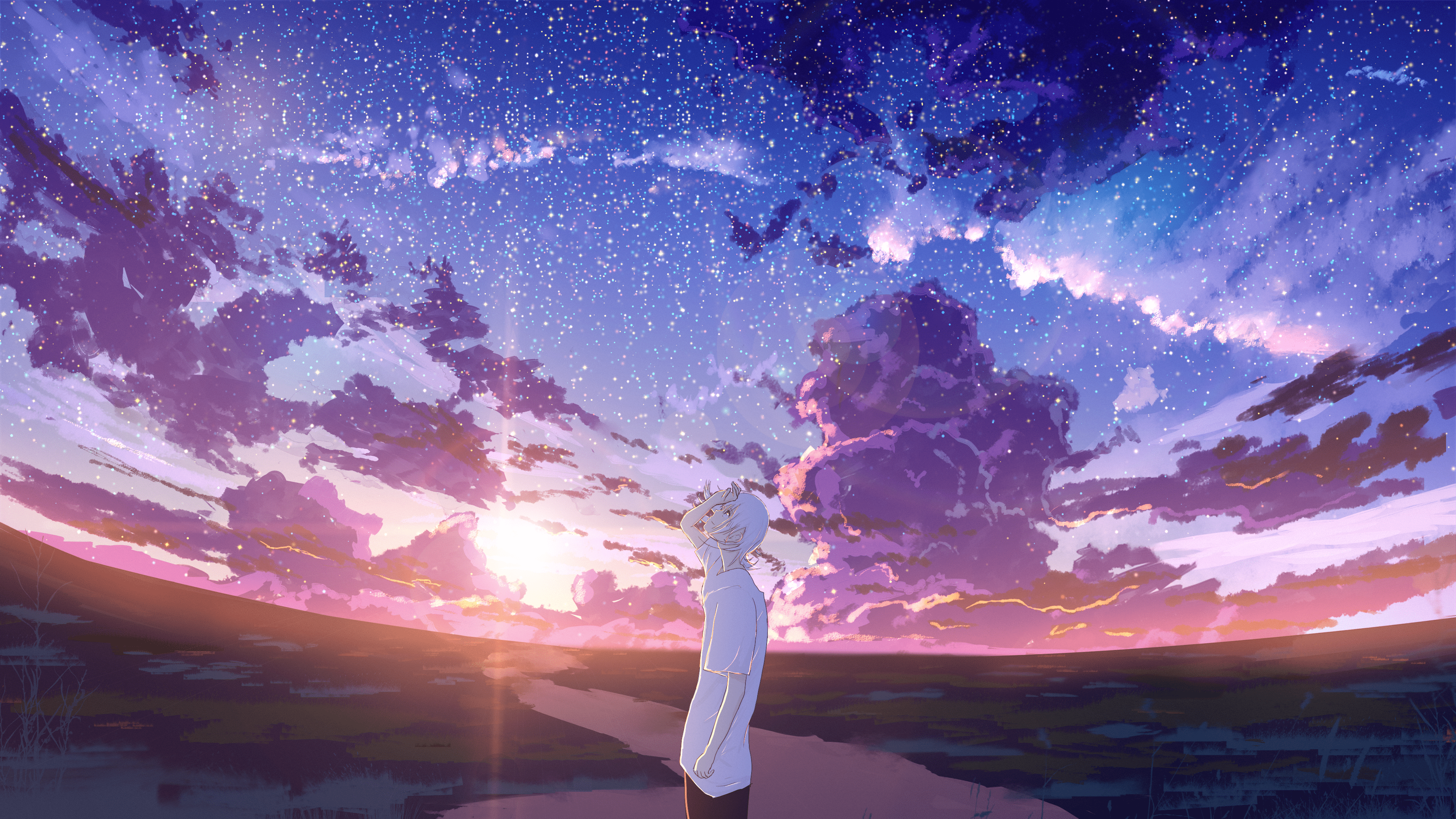 3840x2160 Anime Sunrise 4k Ultra HD Wallpaper
