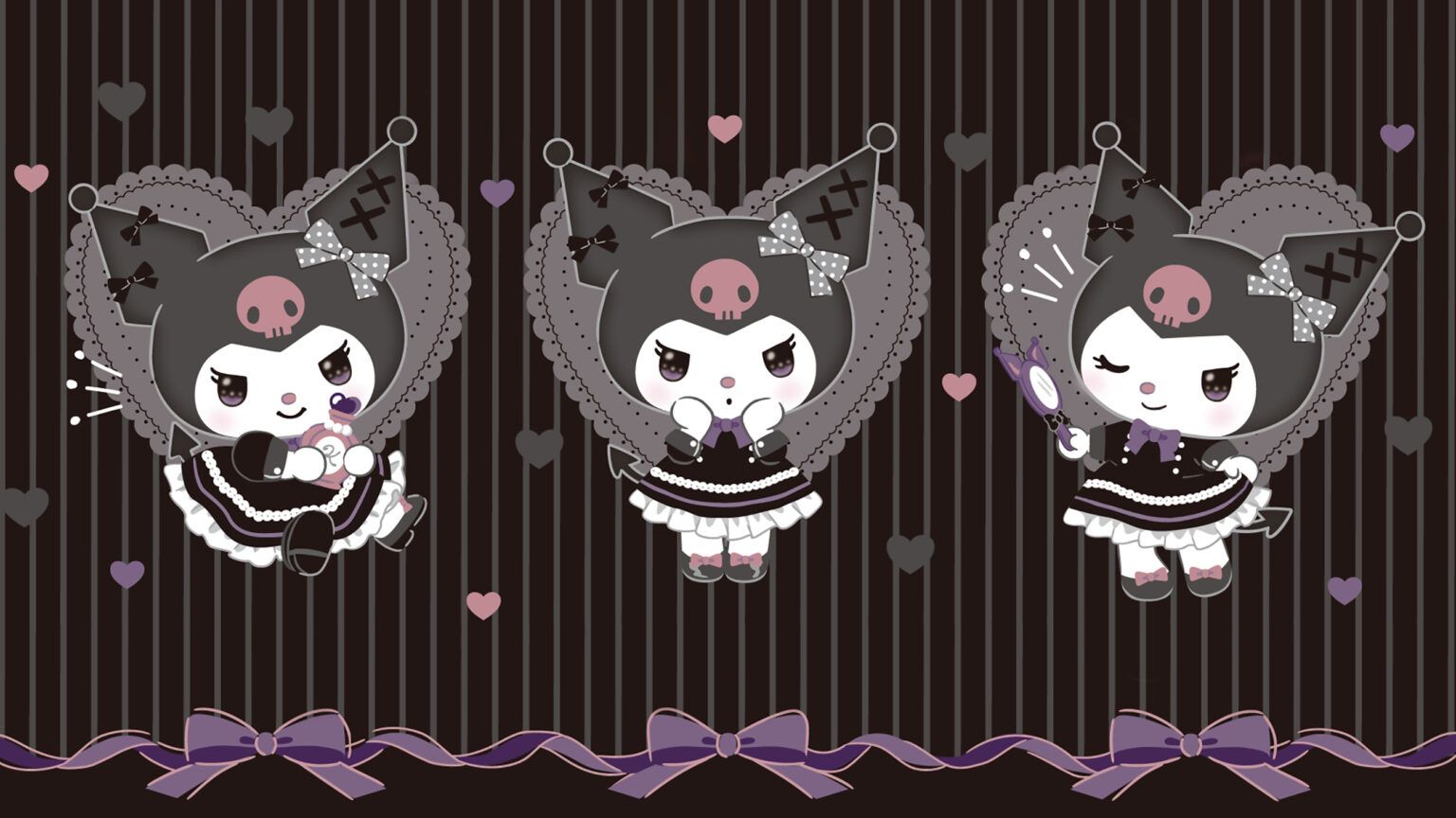 1536x864 Gothic Lolita Kuromi Background From Sanrio