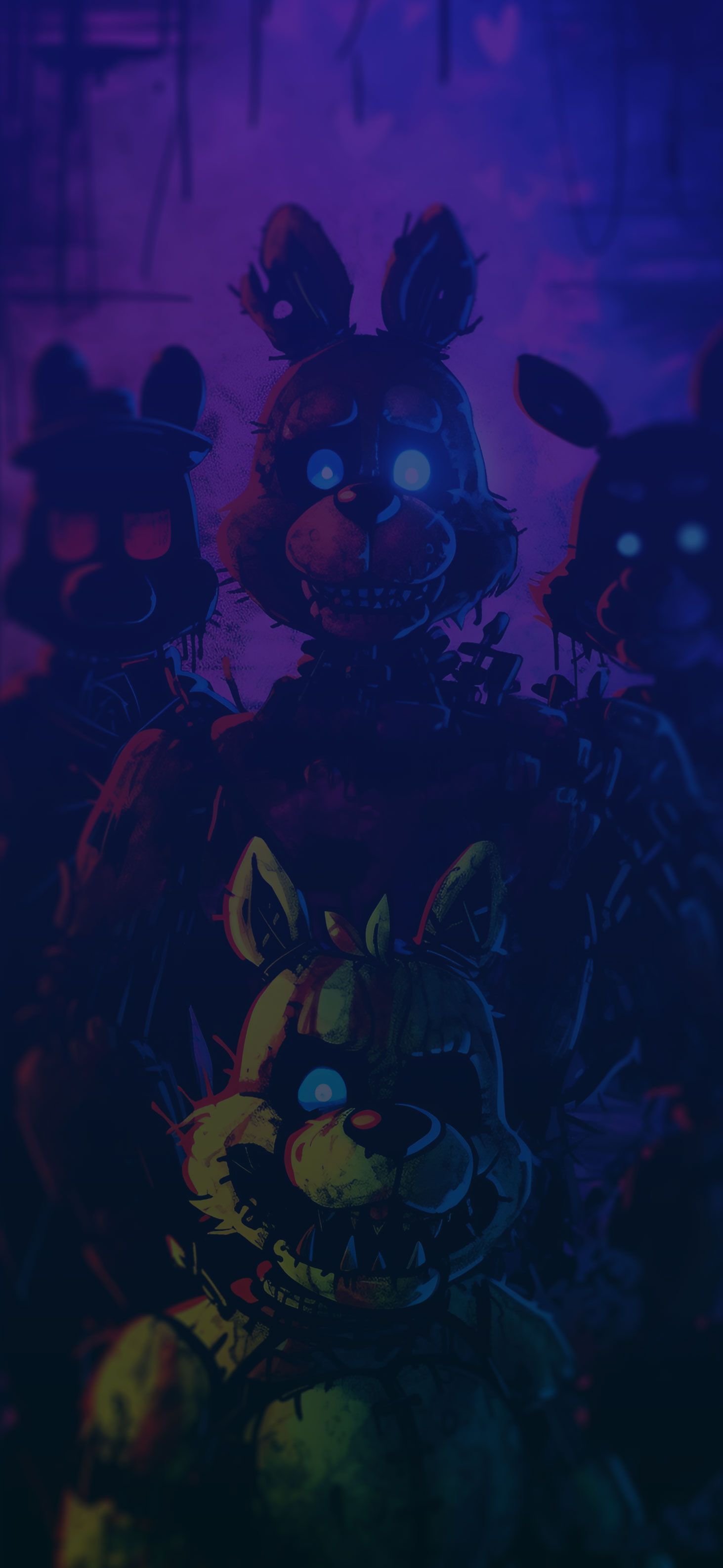 1463x3171 FNaF Dreadful Art Wallpaper