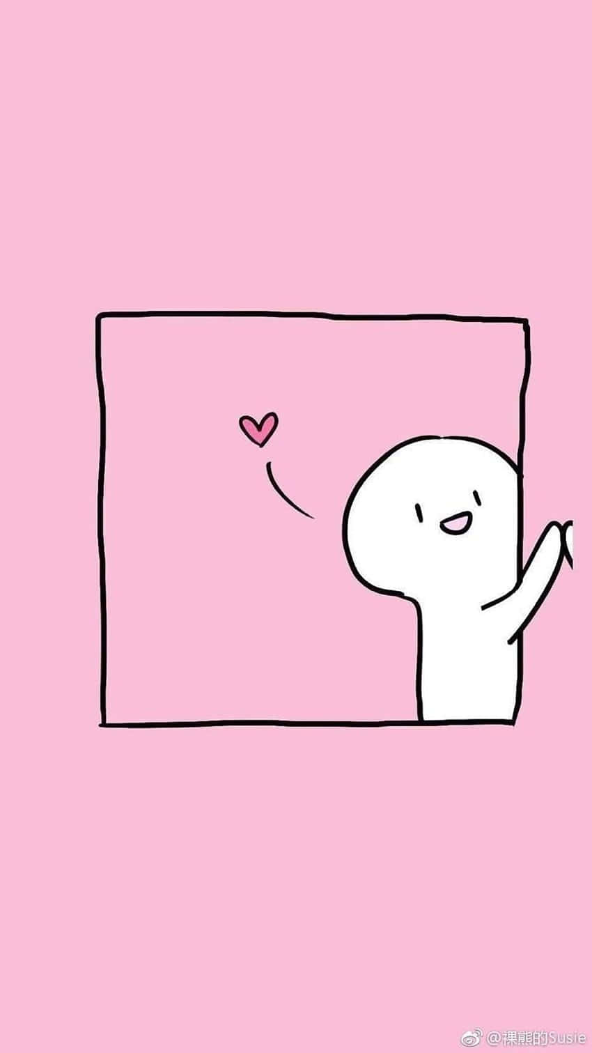 850x1511 Download Pink And Cute Matching Best Friend Home Screen Idea Wallpaper