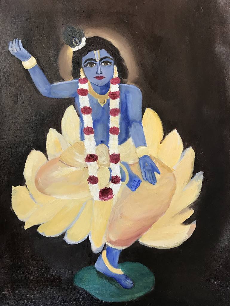 770x1026 Lord Krishna Painting