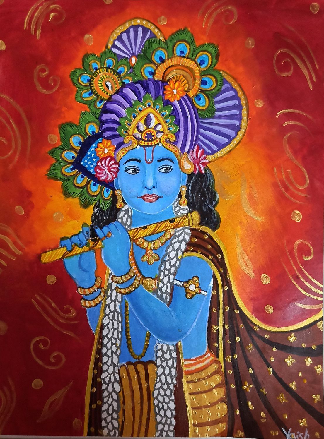 1106x1500 Buy Lord Krishna Painting Canvas Art