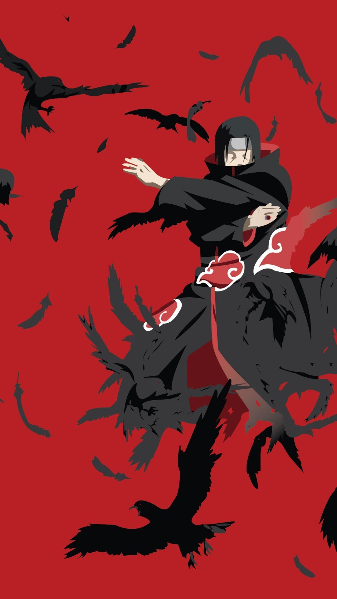 1080x1920 Itachi Uchiha Wallpaper 4K, Naruto, Red